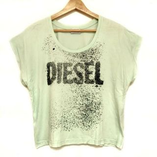 ディーゼル(DIESEL)のDIESEL(ディーゼル) 半袖Tシャツ サイズXS レディース - ライトグリーン×黒×シルバー ラメ(Tシャツ(半袖/袖なし))