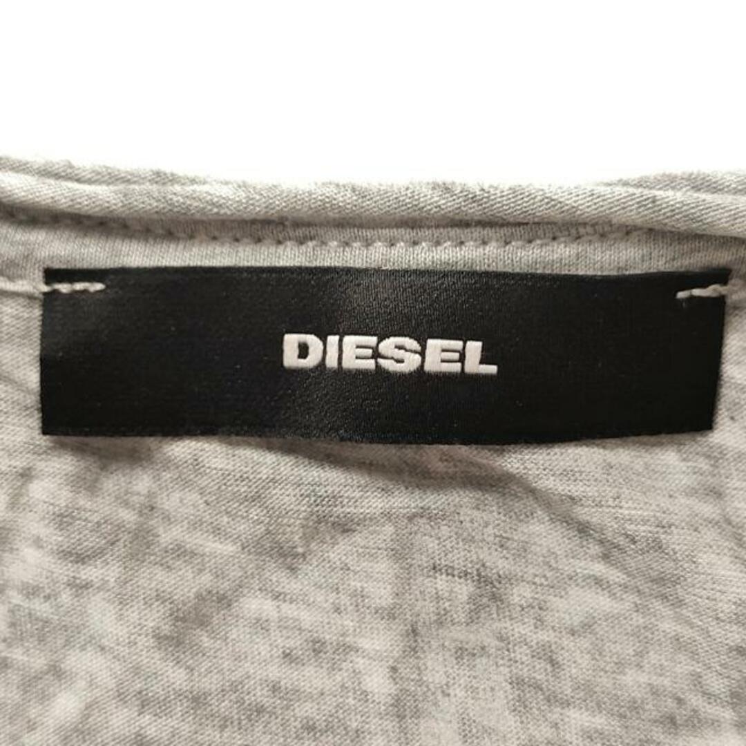 DIESEL(ディーゼル)のDIESEL(ディーゼル) 半袖カットソー サイズXS レディース - ライトグレー 変形デザイン レディースのトップス(カットソー(半袖/袖なし))の商品写真