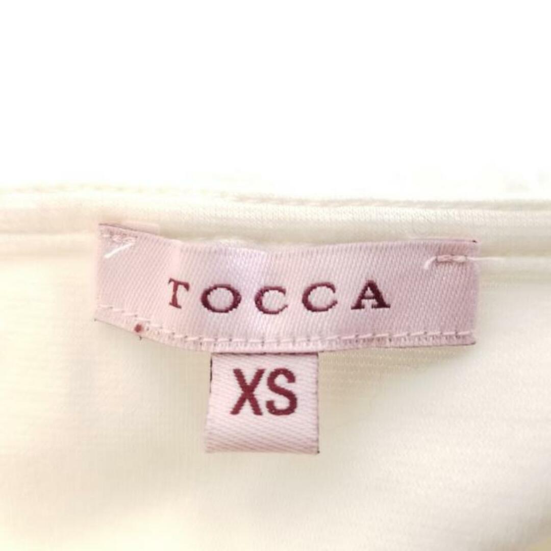 TOCCA(トッカ)のTOCCA(トッカ) ノースリーブカットソー サイズXS レディース美品  - 白 クルーネック/フリル レディースのトップス(カットソー(半袖/袖なし))の商品写真