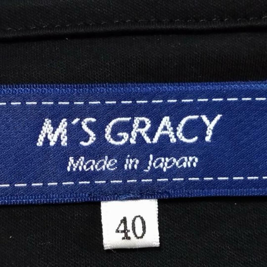 M'S GRACY(エムズグレイシー)のM'S GRACY(エムズグレイシー) 半袖カットソー サイズ40 M レディース - 黒×ピンク×マルチ クルーネック/花柄 レディースのトップス(カットソー(半袖/袖なし))の商品写真