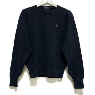 ポロラルフローレン(POLO RALPH LAUREN)のPOLObyRalphLauren(ポロラルフローレン) 長袖セーター サイズL レディース - ダークネイビー クルーネック(ニット/セーター)