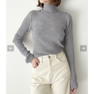 新品・タグ付き：アパルトモン SLIT RIB KNIT ナチュラル：完売品