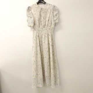 ジルバイジルスチュアート(JILL by JILLSTUART)のJILL by JILLSTUART(ジルバイジルスチュアート) ワンピース サイズFR美品  - 白×ライトグレー 花柄/シースルー(その他)