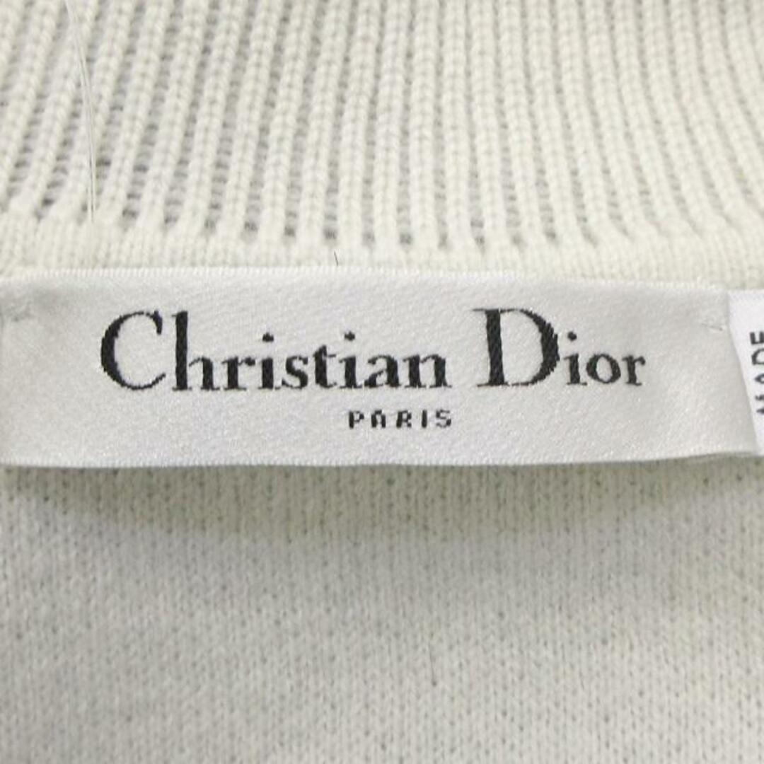 Christian Dior(クリスチャンディオール)のDIOR/ChristianDior(ディオール/クリスチャンディオール) 長袖セーター レディース美品  J'Adior 8 ボクシーセーター 924S55AM009 グレー×アイボリー 長袖 レディースのトップス(ニット/セーター)の商品写真