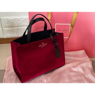 ケイトスペードニューヨーク(kate spade new york)の【正規品】♡kate spade♡2wayベロアバッグ♡ワインレッド♡(ハンドバッグ)