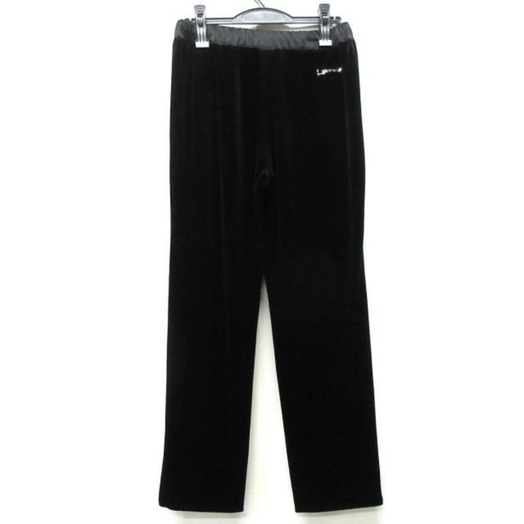 LEONARD(レオナール)のLEONARD(レオナール) パンツ サイズ38 M レディース美品  - 黒 フルレングス/ベロア/ラインストーン レディースのパンツ(その他)の商品写真