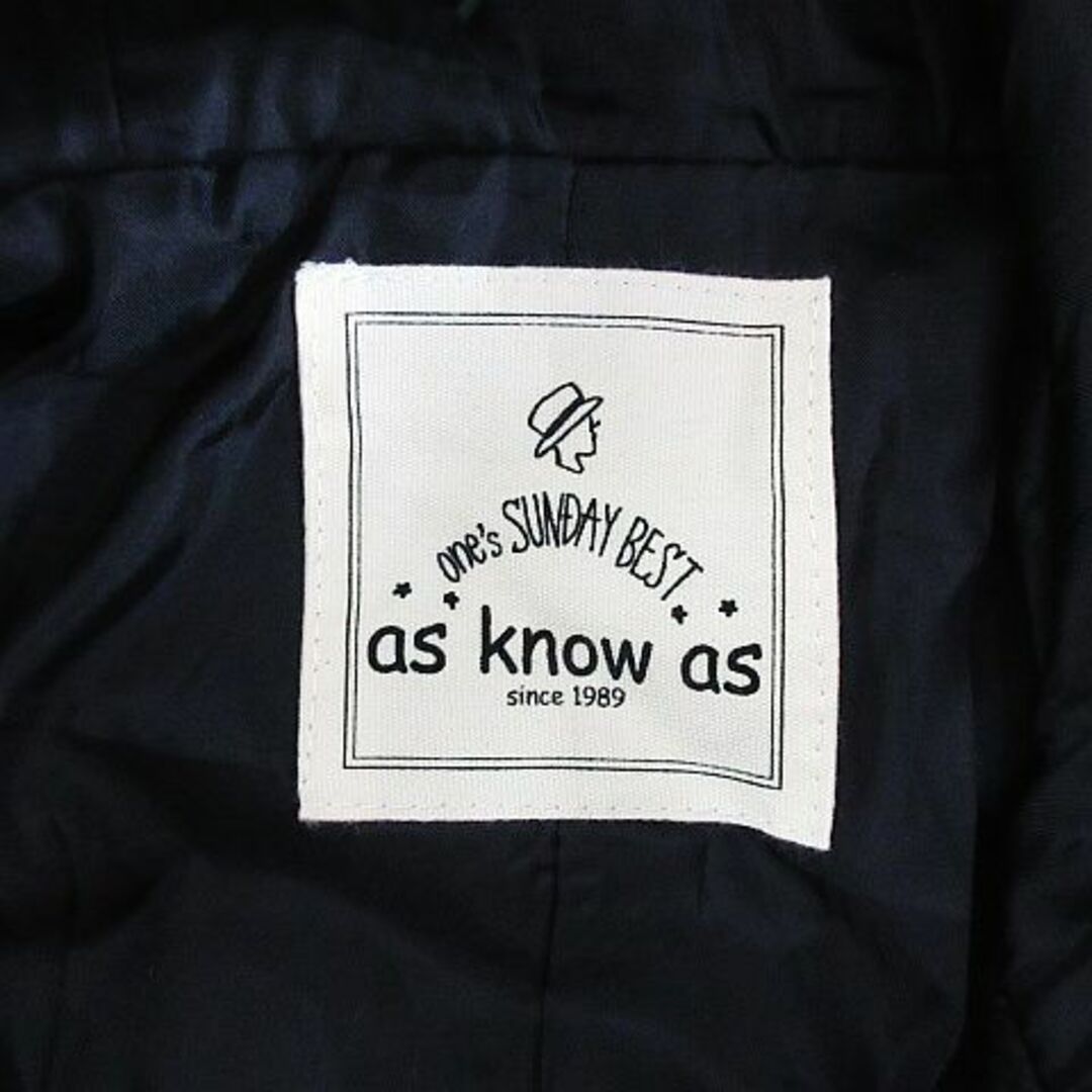 AS KNOW AS(アズノウアズ)のアズノウアズ as know as ダッフルコート アウター 長袖 ダークグレー レディースのジャケット/アウター(ダッフルコート)の商品写真