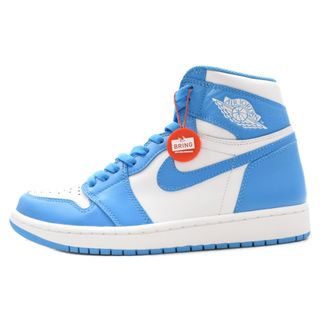 ナイキ(NIKE)のNIKE ナイキ AIR JORDAN1 RETRO HIGH UNC エアジョーダン1 ノースカロライナ ハイカットスニーカー ブルー/ホワイト US9.5/27.5cm 555088-117(スニーカー)