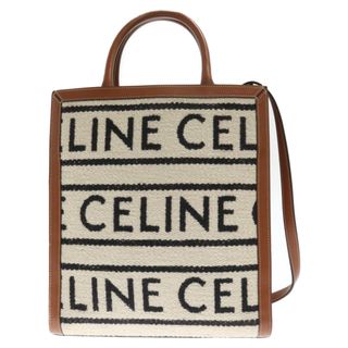 セリーヌ(celine)のCELINE セリーヌ ロゴ スモールバーティカルカバ 2WAY ショルダーバッグ ハンドバッグ ブラウン/ホワイト 192082EFY.01WB(ショルダーバッグ)