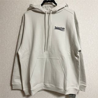 バレンシアガ(Balenciaga)の新品Balenciaga バレンシアガロゴプリント フーデッドセーター　パーカー(パーカー)