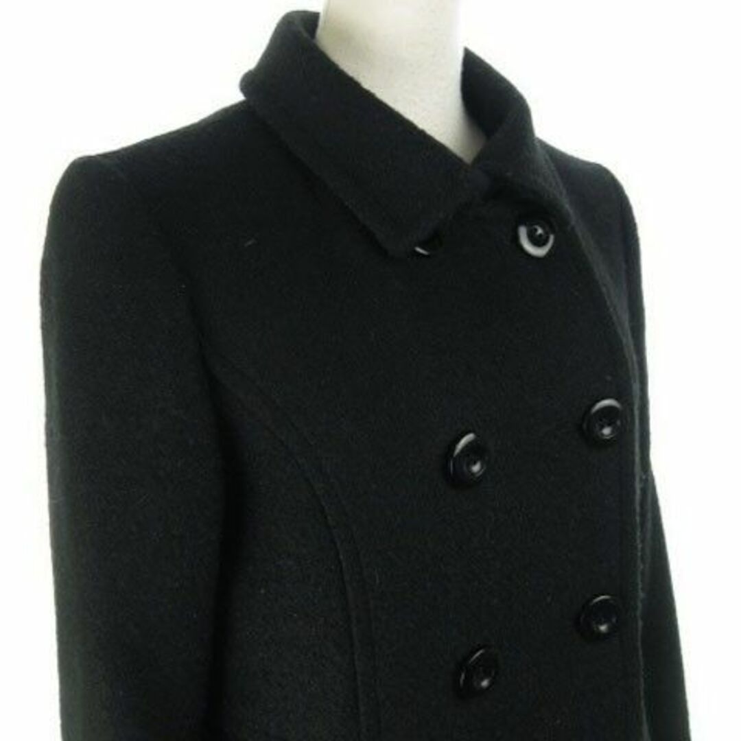 anySiS(エニィスィス)のエニィスィス 組曲 ステンカラーコート ウール混 黒 220322AH10A レディースのジャケット/アウター(ロングコート)の商品写真