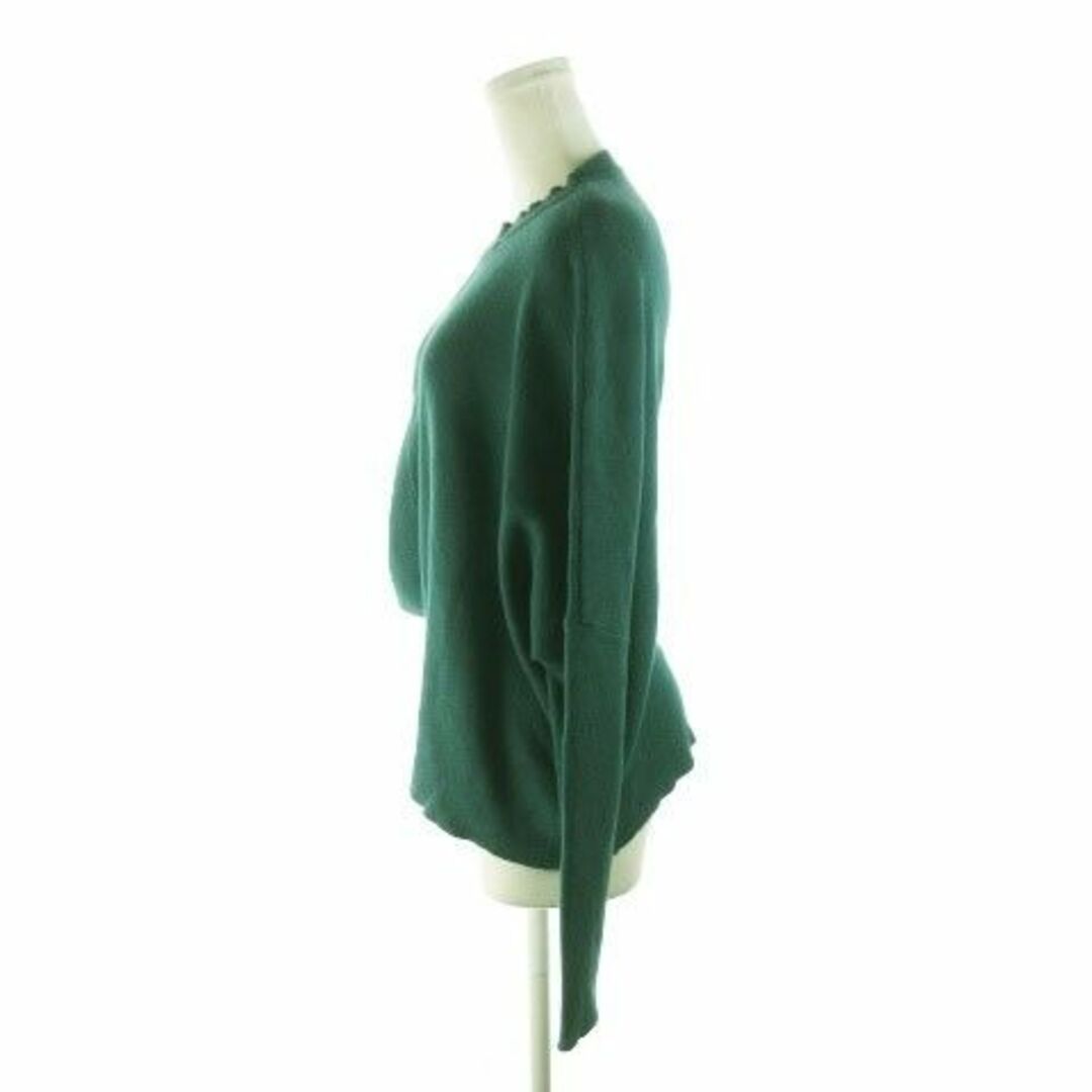 Ungrid(アングリッド)のアングリッド ラウンドネックニット 長袖 変形 F 緑 220202AH6A レディースのトップス(ニット/セーター)の商品写真