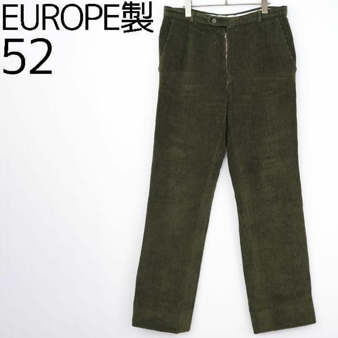 ヨーロッパ製 コーデュロイボトム スラックス カーキ 緑 XLユーロビンテージ メンズのパンツ(スラックス)の商品写真