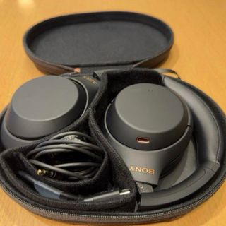 ソニー(SONY)の【美品】SONY ソニー WH-1000XM4 BLACK ブラック ヘッドホン(ヘッドフォン/イヤフォン)