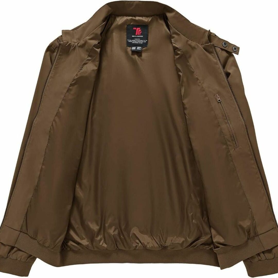 メンズ ジャケット ブルゾン 防風 軽量 薄手 撥水 ブラウン 2XL レディースのジャケット/アウター(その他)の商品写真