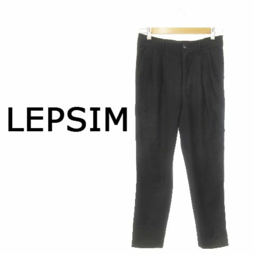 LEPSIM(レプシィム)のレプシィム タックイージーパンツ ハイウエスト L 黒 231218MN4R レディースのパンツ(カジュアルパンツ)の商品写真