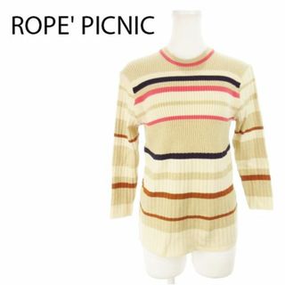 ロペピクニック(Rope' Picnic)のロペピクニック マルチボーダープルオーバー 38 ベージュ 231125MN3R(ニット/セーター)