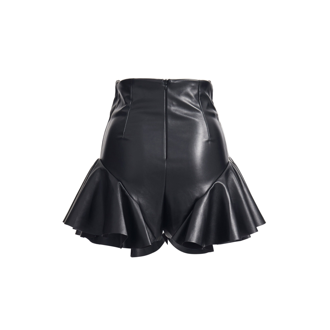 Crayme,(クレイミー)のCrayme, Frill Leather Culottes レディースのパンツ(キュロット)の商品写真