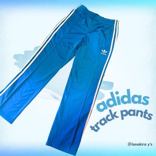 オリジナルス(Originals（adidas）)の adidas アディダス　タグ付き　レア　トラックパンツ　ターコイズブルー(トレーニング用品)