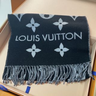 ルイヴィトン(LOUIS VUITTON)の新品未使用 ルイヴィトン マフラー・LV エセンシャル ノワール 黒(マフラー)