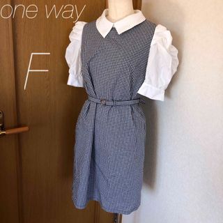 ワンウェイ(one*way)の【新品】one way 盛り袖ワンピース(ひざ丈ワンピース)