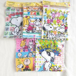 スヌーピー(SNOOPY)の【新品】スヌーピー 巾着 コップ袋 5枚セット No.②(日用品/生活雑貨)