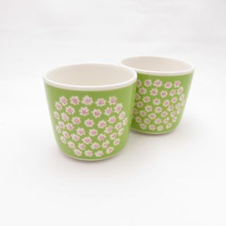 マリメッコ(marimekko)の美品 marimekko マリメッコ プケッティ ラテマグ 2点 ペア コップ カップ 北欧 SM1678E (グラス/カップ)