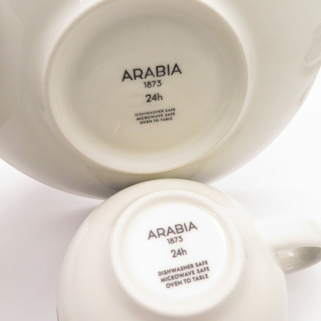 ARABIA(アラビア)のARABIA アラビア 24h トゥオキオ カップ＆ソーサー 2客 ペア ティー コーヒー 北欧 SM1685E  インテリア/住まい/日用品のキッチン/食器(グラス/カップ)の商品写真