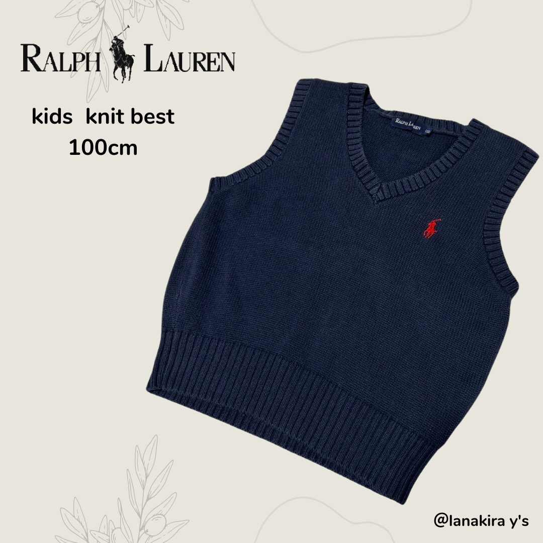 Ralph Lauren(ラルフローレン)のラルフローレン　: ニットベスト　ベビー　キッズ　100cm 卒入園◎ キッズ/ベビー/マタニティのキッズ服男の子用(90cm~)(ニット)の商品写真