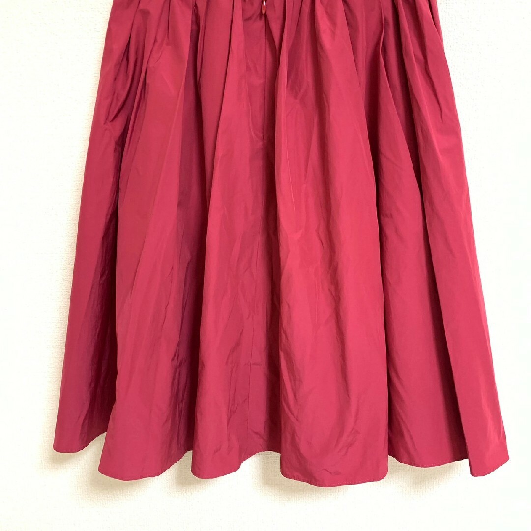 anatelier(アナトリエ)のアナトリエ　フレアスカート　M　ピンク　きれいめ　オフィスカジュアル　ポリ　綿 レディースのスカート(ひざ丈スカート)の商品写真