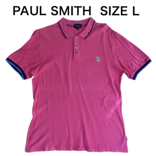 ポールスミス(Paul Smith)のPAUL SMITH ポール スミス ポロシャツ ゼブラ ピンク サイズL(ポロシャツ)