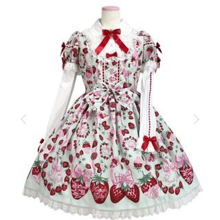 アンジェリックプリティー(Angelic Pretty)のおめかしBerryワンピ―ス➕カチューシャ　セット(ひざ丈ワンピース)