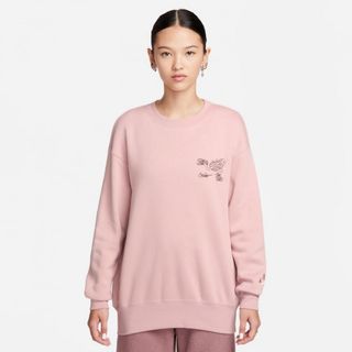 ナイキ(NIKE)のウィメンズ NSW フリース OS L/S クルー T100(トレーナー/スウェット)