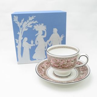 ウェッジウッド(WEDGWOOD)の未使用 WEDGWOOD ウェッジウッド フロレンティーン ピンク ティーカップ＆ソーサー リー SN31A1 (グラス/カップ)