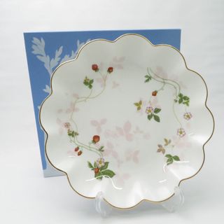 ウェッジウッド(WEDGWOOD)の美品 WEDGWOOD ウェッジウッド ワイルドストロベリー ペタルトレイ パステル ピンク SN33A1 (食器)