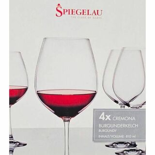 シュピゲラウ(SPIEGELAU)の未使用品 シュピゲラウ ドイツ クリスタル ワイングラス 4個 セット 赤ワイン(ガラス)