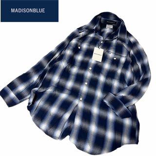 マディソンブルー(MADISONBLUE)の【新品未使用タグ付き】MADISON BLUE ハンプトン　チェックシャツ　S(シャツ/ブラウス(長袖/七分))