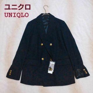 ユニクロ(UNIQLO)の新品・未使用・タグ付★ユニクロ★テーラードジャケット★S★紺ブレ 金ボタン 濃紺(テーラードジャケット)