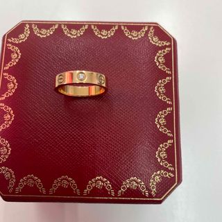 カルティエ(Cartier)のカルティエ　ミニラブリング１Ｐダイヤ　ＰＧ(リング(指輪))