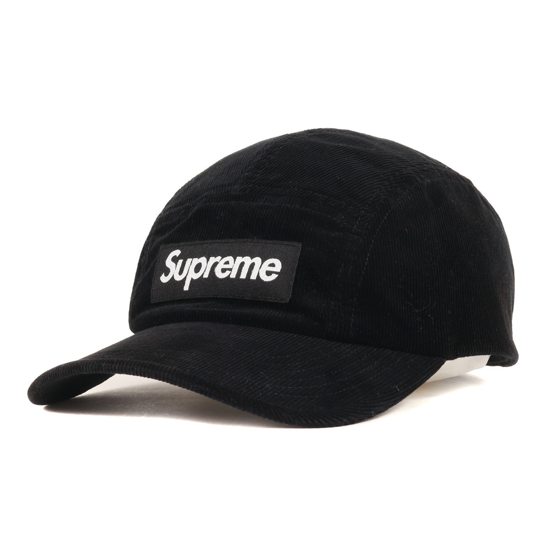 Supreme(シュプリーム)のSupreme シュプリーム キャップ 21AW GORE-TEX Corduroy Camp Cap ゴアテックス コーデュロイ ボックスロゴ キャンプキャップ ブラック 黒 帽子 boxlogo【メンズ】【中古】 メンズの帽子(キャップ)の商品写真