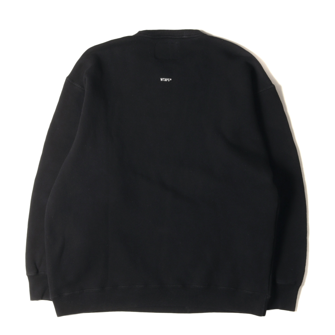 W)taps(ダブルタップス)のWTAPS ダブルタップス スウェット サイズ:XL 22AW プレーン クルーネック スウェットシャツ AII 01 SWEATER SIGN ブラック 黒 トップス トレーナー 【メンズ】【中古】 メンズのトップス(スウェット)の商品写真