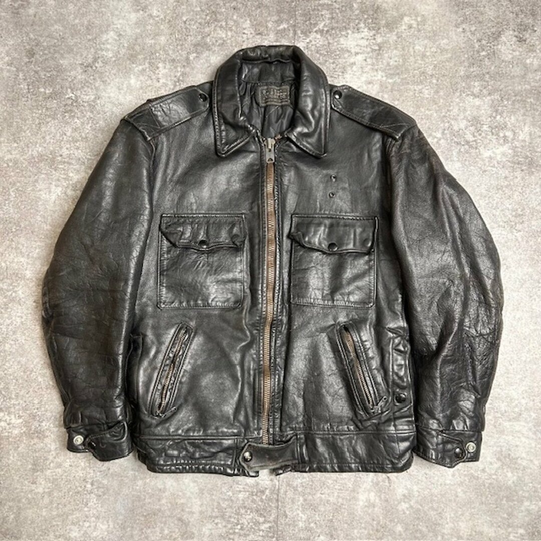 70´s RUSSELL UNIFORM CO レザージャケット シングルライダース 70´s RUSSELL UNIFORM CO レザージャケット シングルライダース