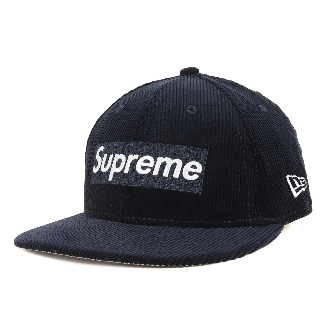 Supreme(シュプリーム)のSupreme シュプリーム キャップ サイズ:7 3/8(58.7cm) 15AW NEW ERA ニューエラ コーデュロイ ボックスロゴ ベースボールキャップ Corduroy Box Logo ネイビー 紺 帽子 コラボ【メンズ】【中古】【K3991】 メンズの帽子(キャップ)の商品写真