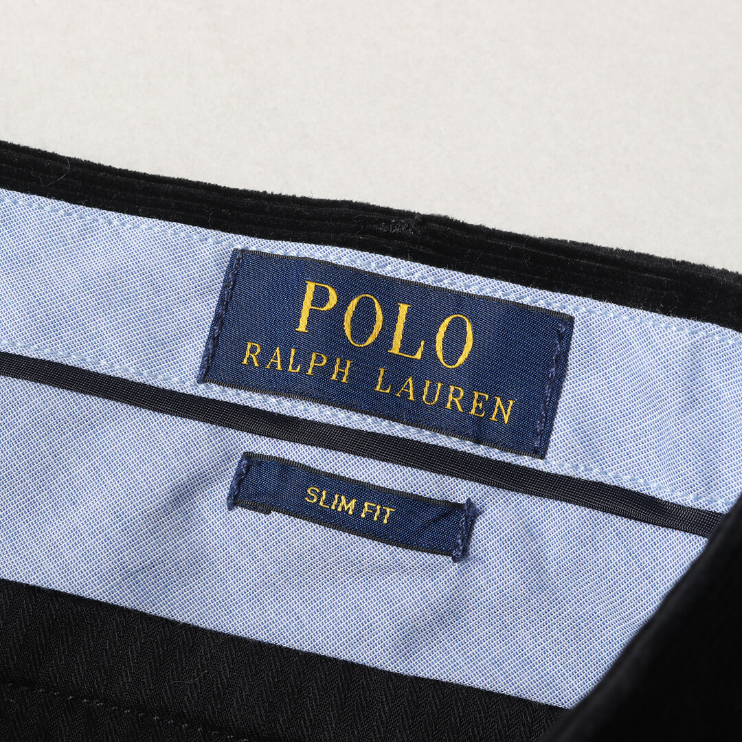 POLO RALPH LAUREN(ポロラルフローレン)の美品 POLO Ralph Lauren ポロ ラルフローレン パンツ サイズ:28×30 ストレッチ コーデュロイ スラックスパンツ SLIM FIT ブラック 黒 ボトムス ズボン【メンズ】【中古】 メンズのパンツ(スラックス)の商品写真