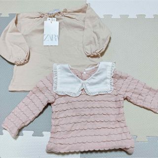 新品タグ付　zara トップス　kidszoo 襟付きカットソー