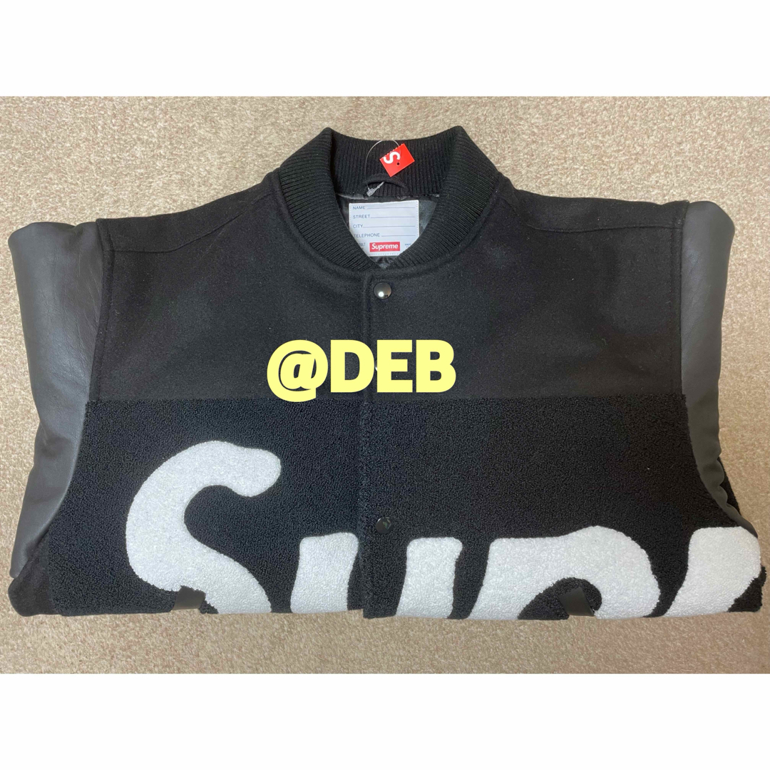 Supreme(シュプリーム)のSupreme Big Logo Varsity Jacket Black M メンズのジャケット/アウター(スタジャン)の商品写真