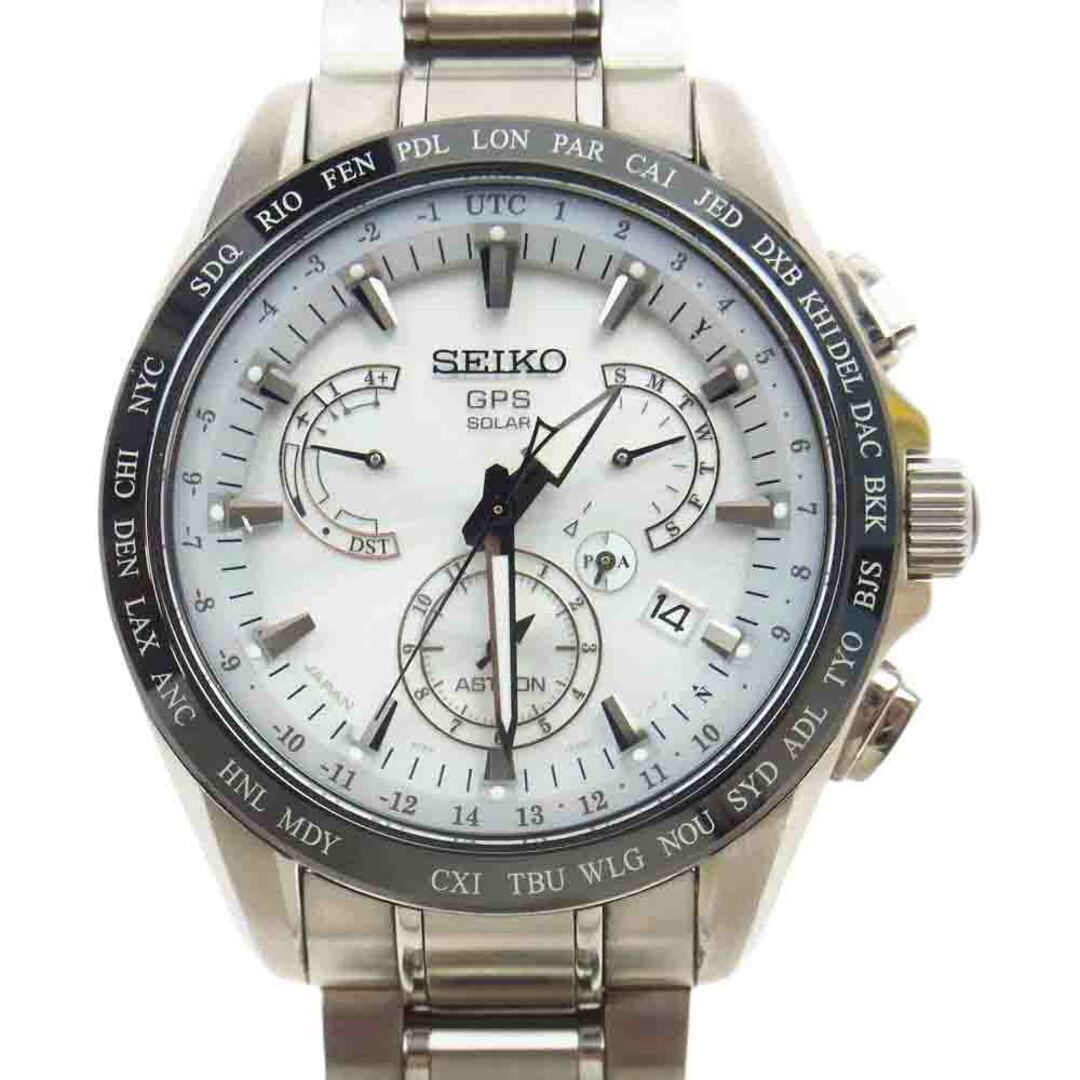 SEIKO(セイコー)のSEIKO セイコー 時計 SBXB047 ASTRON アストロン GPS ソーラー デュアルタイム シルバー系【中古】 メンズの時計(腕時計(アナログ))の商品写真