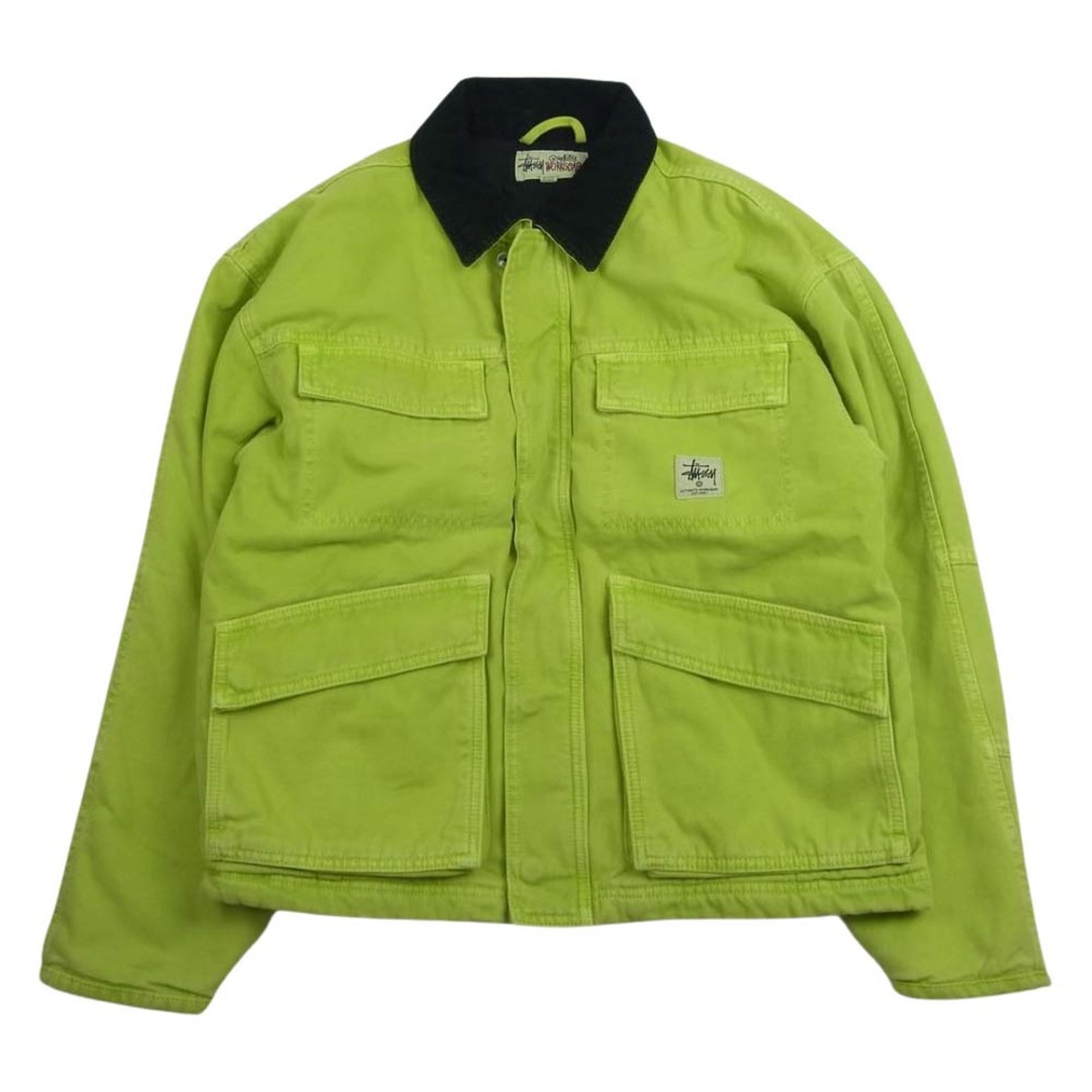 STUSSY(ステューシー)のSTUSSY ステューシー ジップアップ ワーク ジャケット グリーン系 S【中古】 メンズのジャケット/アウター(その他)の商品写真