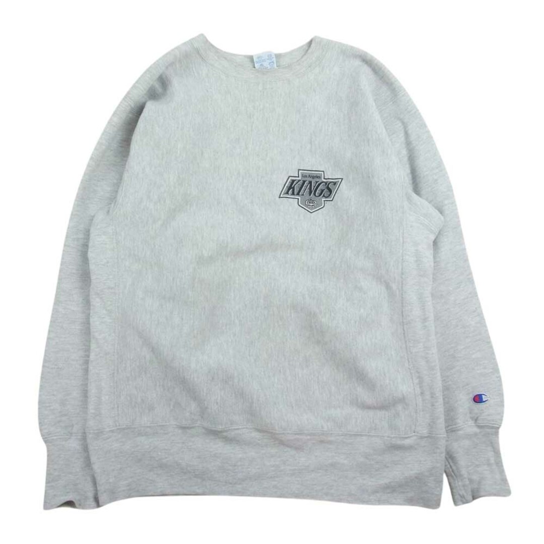 Champion(チャンピオン)のChampion チャンピオン ヴインテージ 90s USA製 刺繍タグ リバースウィーブ Los Angeles Kings スウェット グレー系 L【中古】 メンズのトップス(スウェット)の商品写真