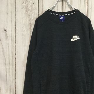 ナイキ(NIKE)の【ナイキ ロゴプリントスウェット】トレーナー M グレー NIKE 古着(シャツ)